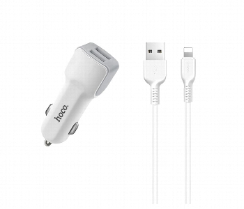 Express Delivery - Hoco Z23 Car Charger Lightning Cable - ID 7147926