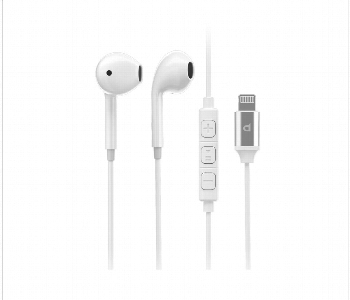 Powerology Stereo Earphone Lightning Connector 1.2M Or 4Ft White Front View - ID 7147944