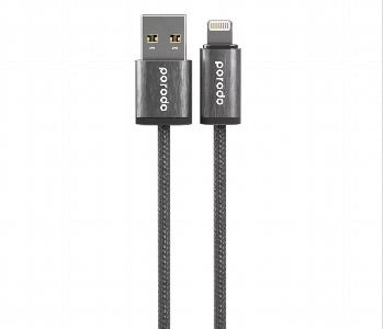 Porodo Woven 2.4A Usb A To Lightning Cable 1.2M Front View - ID 7147947