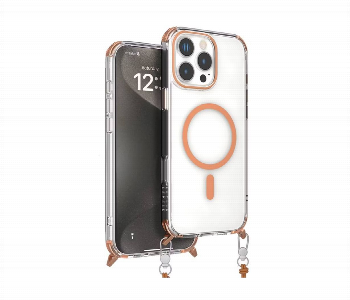 New Arrivals For Levelo Celeste Magsafe Case With Crossbody Strap For Iphone 16 Pro Max Orange - ID 7148076