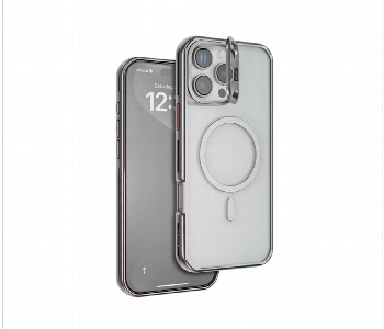 New Arrivals For Levelo Elio Pc Case With Camera Ring Stand For Iphone 16 Pro Silver - ID 7148087
