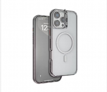 New Arrivals For Levelo Elio Pc Case With Camera Ring Stand For Iphone 16 Pro Max Silver - ID 7148089