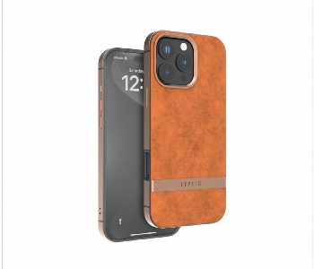 Express Delivery - Levelo Pelle Leather Case For Iphone 16 Pro Max Brown - ID 7148105