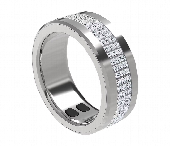 Porodo Jewels Smart Ring With Health Tracker 9 19.1Mm  Silver Front View - ID 7148216