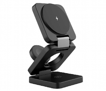 Express Delivery - Porodo 3In1 Magsafe Wireless Foldable Fast Charger 15W - ID 7148291