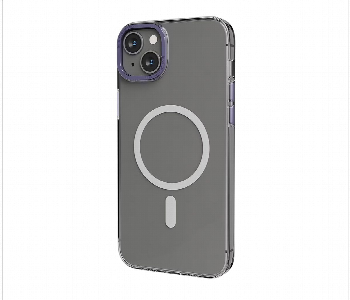 Express Delivery - Levelo Magsafe Sensa Clear Back Case For Iphone 14 Plus Clear Purple - ID 7148296