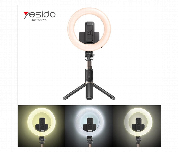 Yesido Selfie Stick With Wireless Ring Light Tripod . Sf12 Front View - ID 7148324