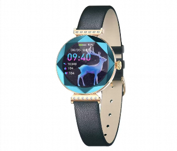 Express Delivery - Green Lion Swarovski Smart Watch  Blue - ID 7148356