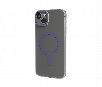 Express Delivery - Levelo Magsafe Glory Back Case For Iphone 14 Plus Matte Clear Purple - ID 7148359