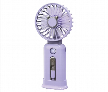 Green Lion Wind Mate Portable Power Bank And  Fan  Purple Front View - ID 7148372