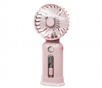 Green Lion Wind Mate Portable Power Bank And Fan  Pink Front View - ID 7148374