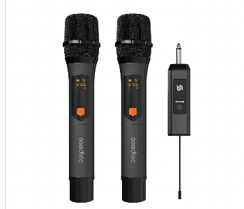 Express Delivery - Porodo Soundtec Duo Mic Aluminum Rechargeable Microphone - ID 7148380