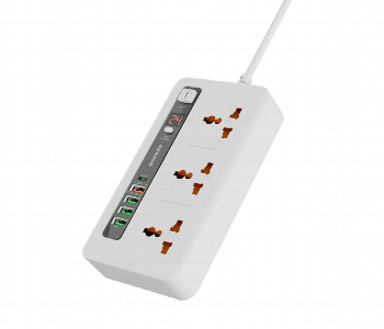 Porodo Multi Port Power Hub White Front View - ID 7148401