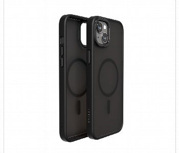 Levelo Magsafe Kayo Iphone 14 Plus Matte Back Case Black Front View - ID 7148407