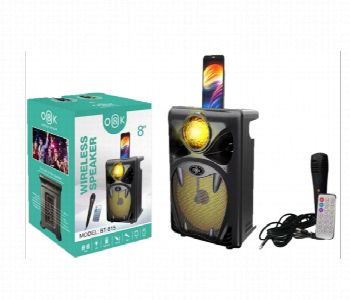 New Arrivals For High Bass Bt 815 8 Inch Tws Wireless Speaker With 2 Led Lights And Wired Mic - ID 7148428