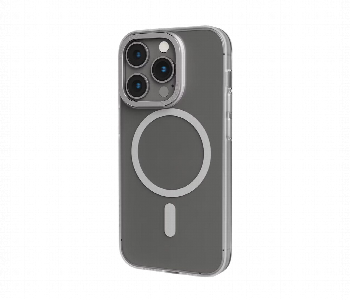 Levelo Magsafe Glory Back Case For Iphone 14 Pro Matte Clear Silver Front View - ID 7148438