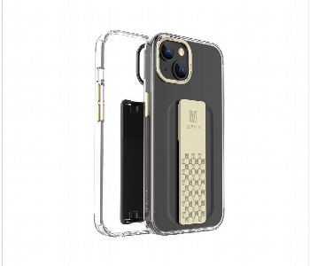 Levelo Graphia Iphone 14 Imd Clear Case Champagne Gold Front View - ID 7148450
