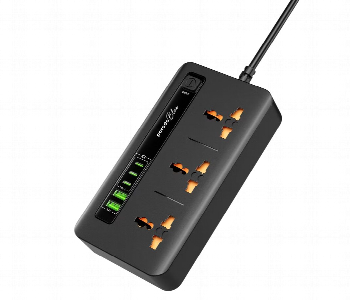 Express Delivery - Porodo Blue Multi Port Power Hub  Black - ID 7148453