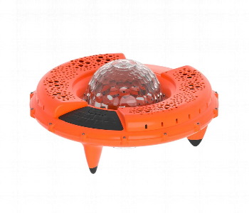 Express Delivery - Porodo Soundtec Disco Led Light Floating Waterproof Speaker Orange - ID 7148477