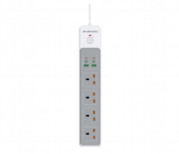 Porodo 4 Ac Power Socket  White Front View - ID 7148492