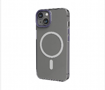 Levelo Magsafe Sensa Clear Back Case For Iphone 14 Clear Or Purple Front View - ID 7148552