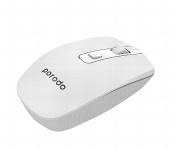 Porodo Dual Mode Wireless Mouse 1600 Dpi White Front View - ID 7148563