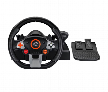 Porodo Gaming Steering Wheel Black Front View - ID 7148593
