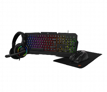 Porodo 4 In 1 Gaming Kit Black Front View - ID 7148598