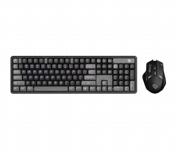 Porodo Gaming Wireless Keyboard With Mouse Set 1600 Dpi Black Or Gray Front View - ID 7148601