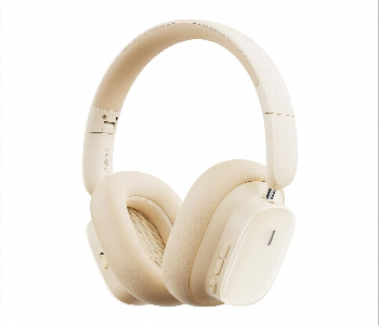 Baseus Bowie H1I Wireless Headphones Stellar White Front View - ID 7148611