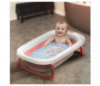 New Arrivals For Portable Baby Foldable Bath Tub With Bathmat Cushion Drain Hole Shower Basin With Non Slip Support Leg - ID 7148613
