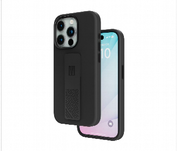 Levelo Morphix Silicone Case With Silicone Grip For Iphone 15 Pro Black Front View - ID 7148617