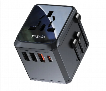 Yesido Mc24 20W 3 Usb  Type C Ports Multi Function Universal Travel Adapter Plug Front View - ID 7148620