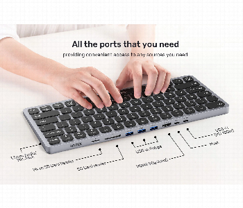 New Arrivals For Unitek 9 In 1 Type C Hub With Keyboard D1092A - ID 7148704