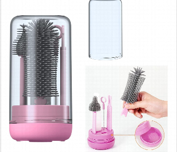 Express Delivery - Baby Bottle Cleaning Brush Set  Pink - ID 7148742