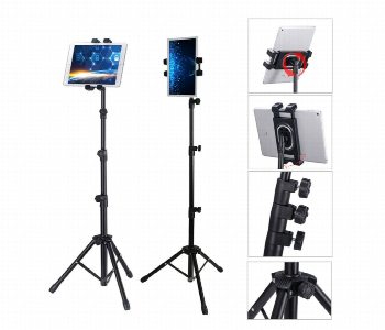 Tripod Stand Vs 09 Rotates 360 Degree Black Front View - ID 7148746