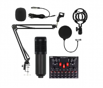 Condenser Microphone Set Black Front View - ID 7148774