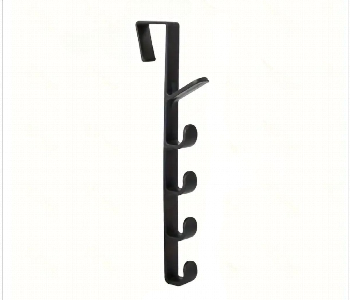Bedroom Door Clothes Hanger Black Front View - ID 7148798