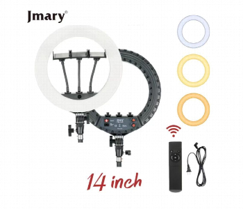 Jmary Fm 14R Photography Makeup Studio Vlog 14Inch Selfie Led Ring Light Front View - ID 7148890