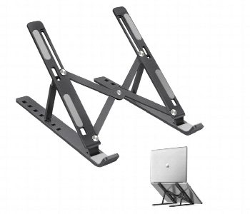 Adjustable Laptop Stand Lightweight Black Front View - ID 7148920