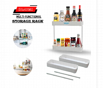 2 Layer Multi Functional Storage Rack Front View - ID 7149083