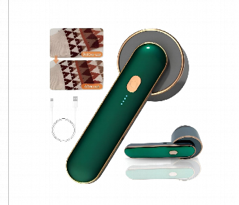 Electric Rechargeable Lint Remover For Clothes Green Front View - ID 7149094