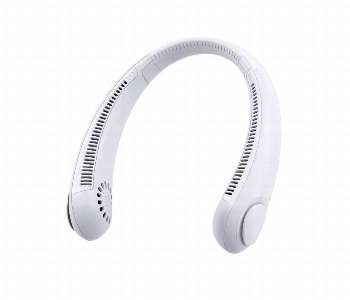 Mini Neck Fan  White Wearable Air Cooler And Purifier Front View - ID 7149188