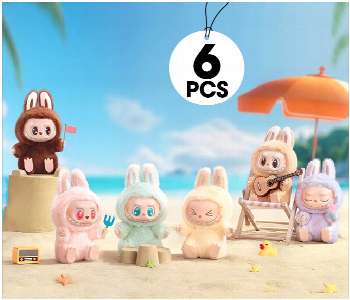 Bundle Of 6 Pcs Labubu Big Into Energy Monster Vinyl Figures  Collectible Toys For Kids And Girls Front View - ID 7149308