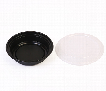 Q Pac Micro 12 Oz Black Base Round 1X5  Bro12 Front View - ID 7149566