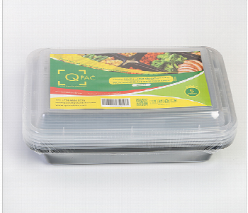 Q Pac Microwave 32 Oz Rectangle Container 1X5 Piece  Mw32Rc Front View - ID 7149568