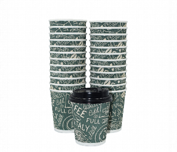 Express Delivery - Q Pac Paper Cup 12 Oz Ripple 1X25 Pieces  Pc12R25 - ID 7149629