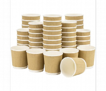 Express Delivery - Q Pac Paper Cup 4 Oz Ripple 1X25 Pieces  Pc4R25 - ID 7149630