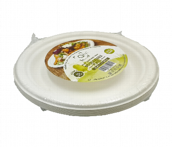 Q Pac Bio Degradable 7 Inch Round Plate 1X10 Pieces  Bd7Rpx10 Front View - ID 7149718