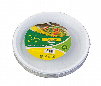 Q Pac Plastic 26Cm Round Plate 1X25 Pieces  Pr26X25 Front View - ID 7149721